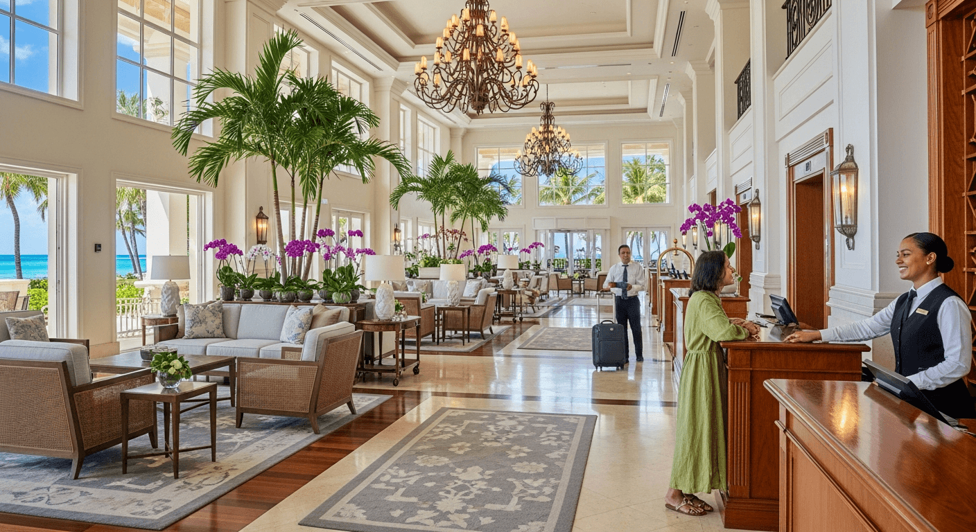 Caribbean resort and hospitality industry visualization