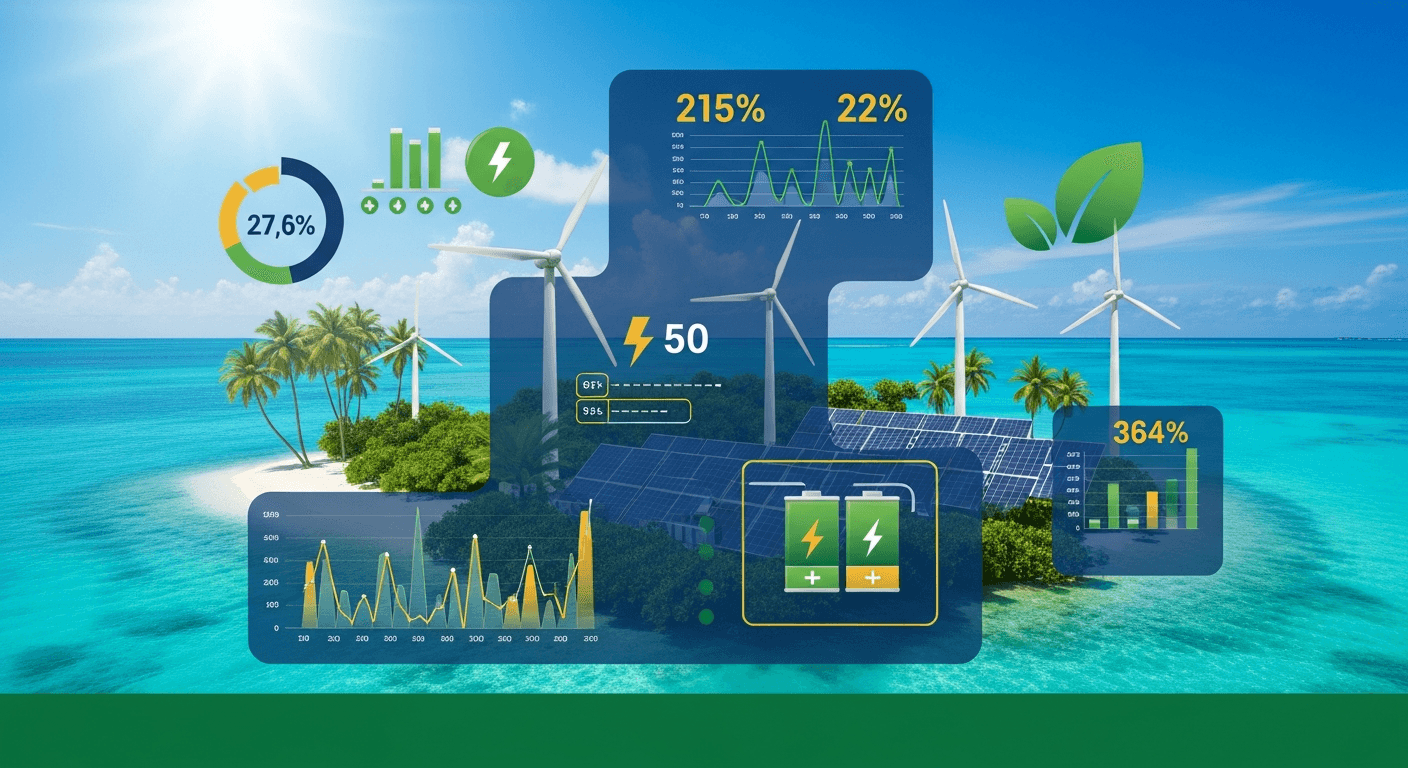 Caribbean renewable energy market 2025 covering solar, wind, geothermal, and battery storage investment across the region