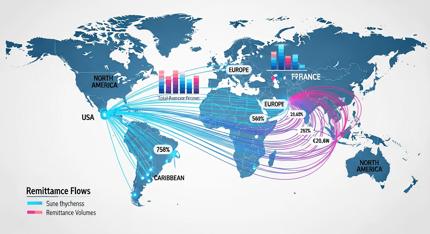 Caribbean diaspora global migration and remittance flows