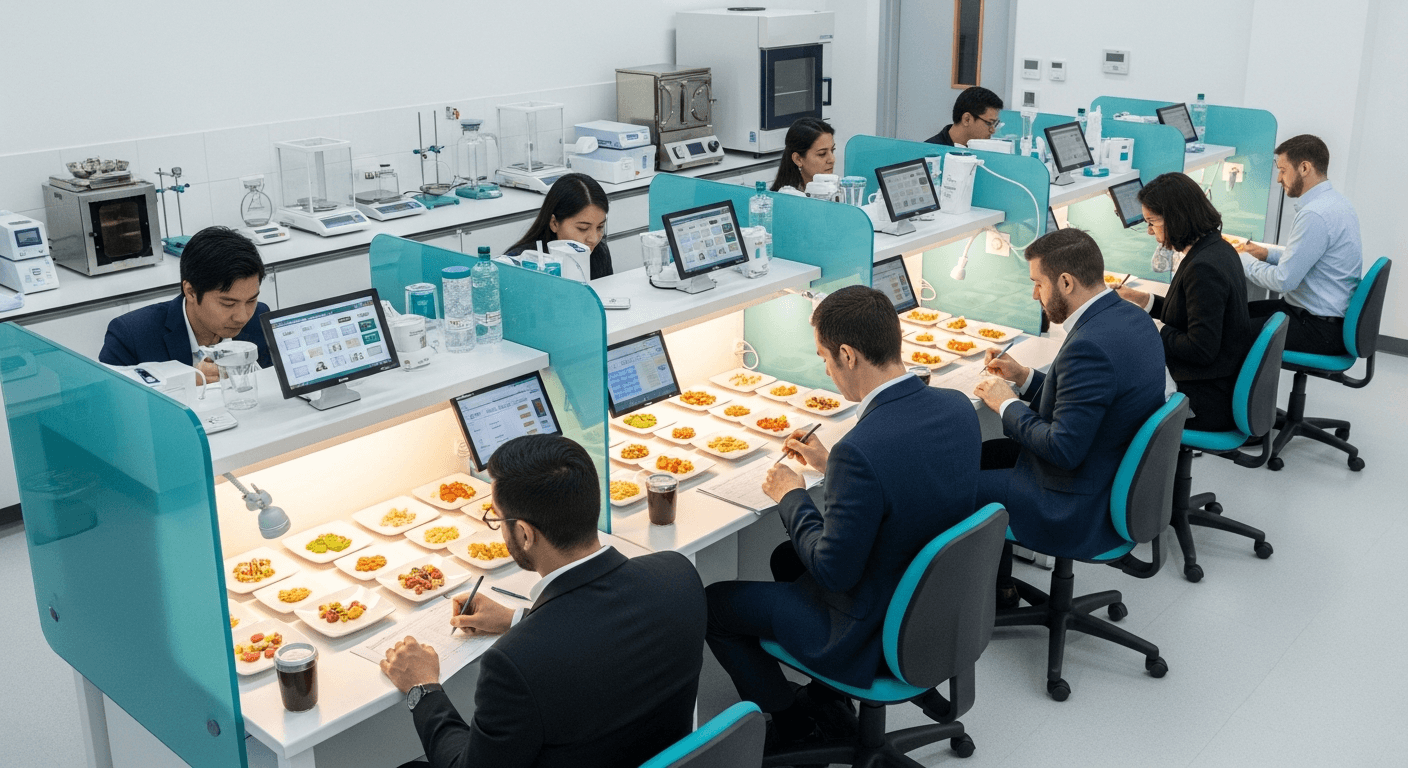 Taste testing sensory evaluation laboratory