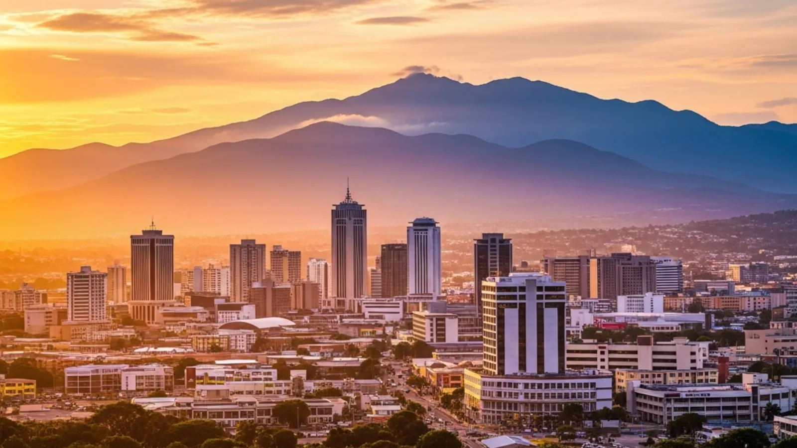 Kingston Jamaica skyline with Blue Mountains representing the Jamaica market research landscape